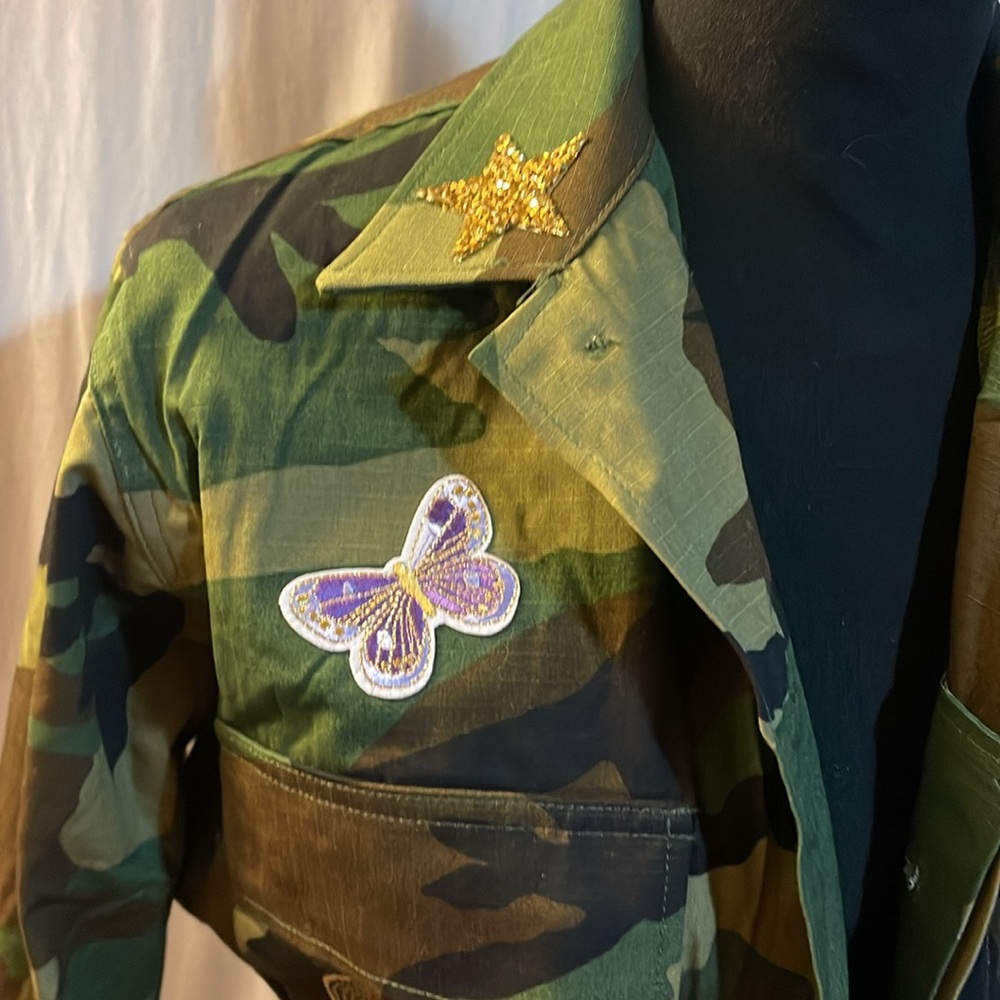 Army Print, Patchwork Jackets - image 2
